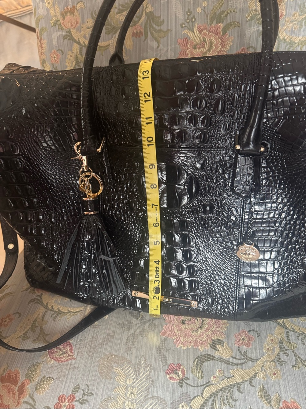 1.) BRAHMIN Duxbury Weekender Black Melbourne XL Leather Travel Bag NWOT - Picture 11 of 13